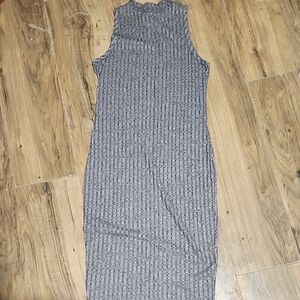 Nicki Minaj Gray Sleeveless Midi Dress
